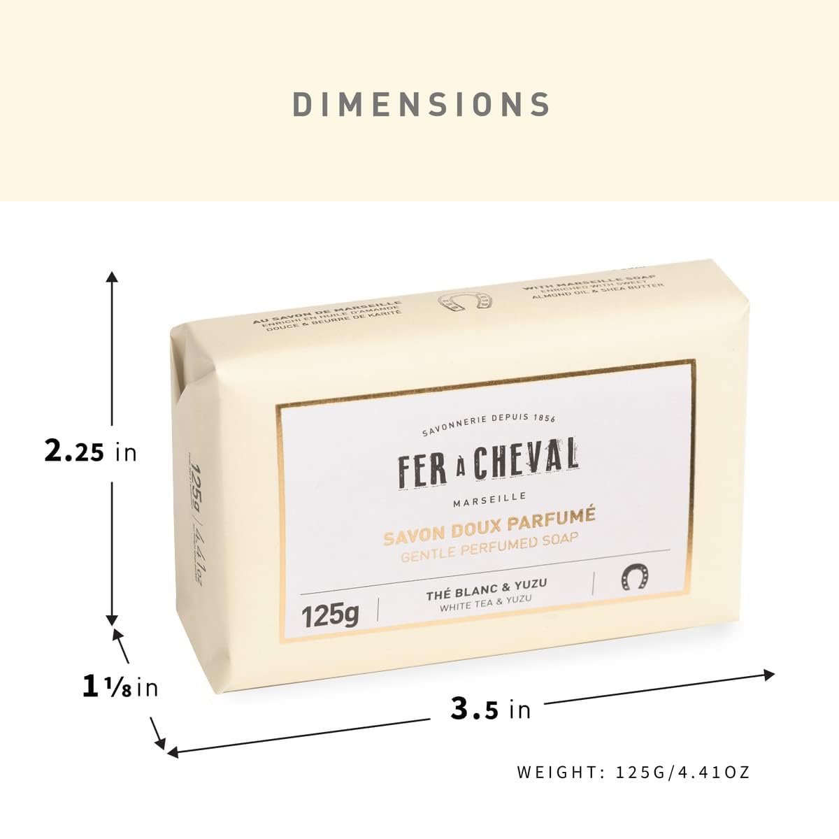 WHITE TEA & YUZU (The Blanc & Yuzu) Organic Marseille Bar Soap with Shea Butter & Argan Oil | Set of 2