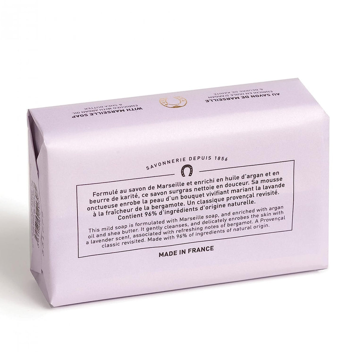 ENERGISING LAVENDER (Lavande Vivifiante) Organic Marseille Bar Soap with Shea Butter & Argan Oil | Set of 2