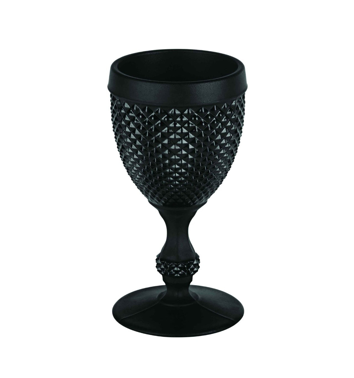 Bicos Frosted Black Water Glass Goblet