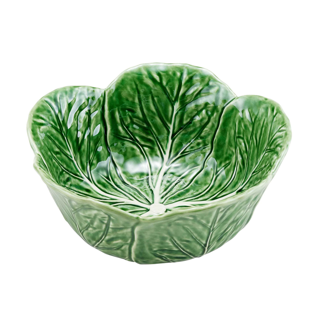 Green Cabbage Tall Salad Serving Bowl | 11"D