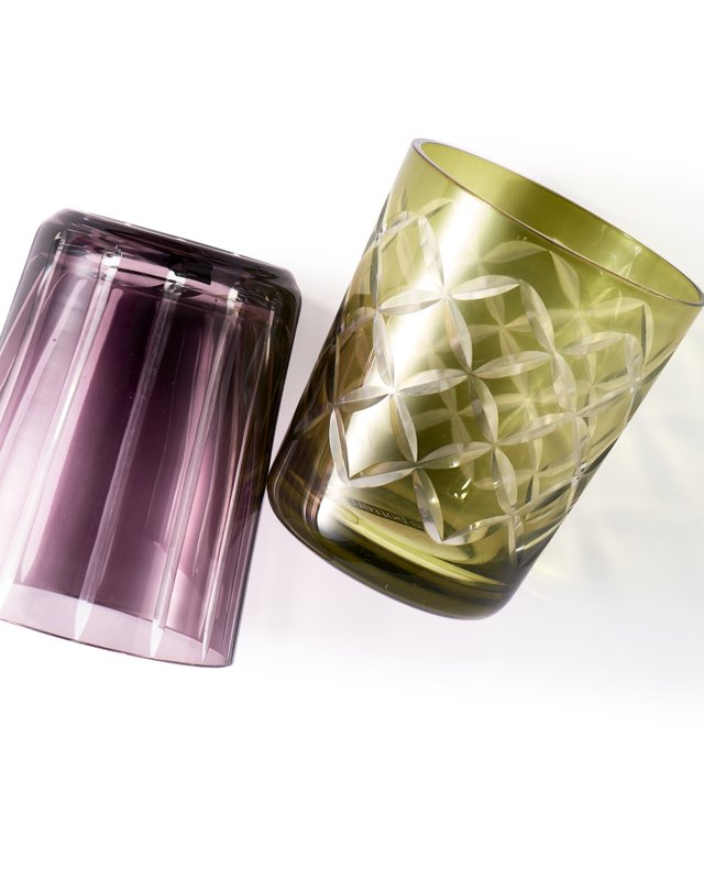 PolsPotten Cuttings Tumblers – Multicolor Sandblasted Drinking Glass | Set of 6