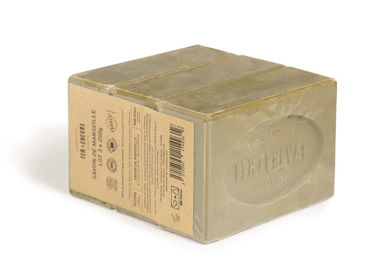 Marseille Hypoallergenic Olive Oil Bar Soap | Set of 3