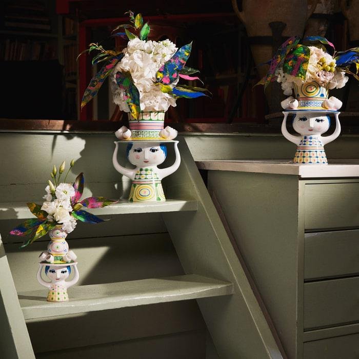 Bjørn Wiinblad Eva Lady with Hat Porcelain Candle Holder