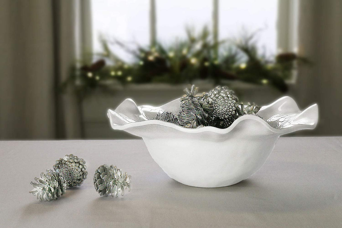 VIDA Havana Large Bowl in White Melamine | 15"D