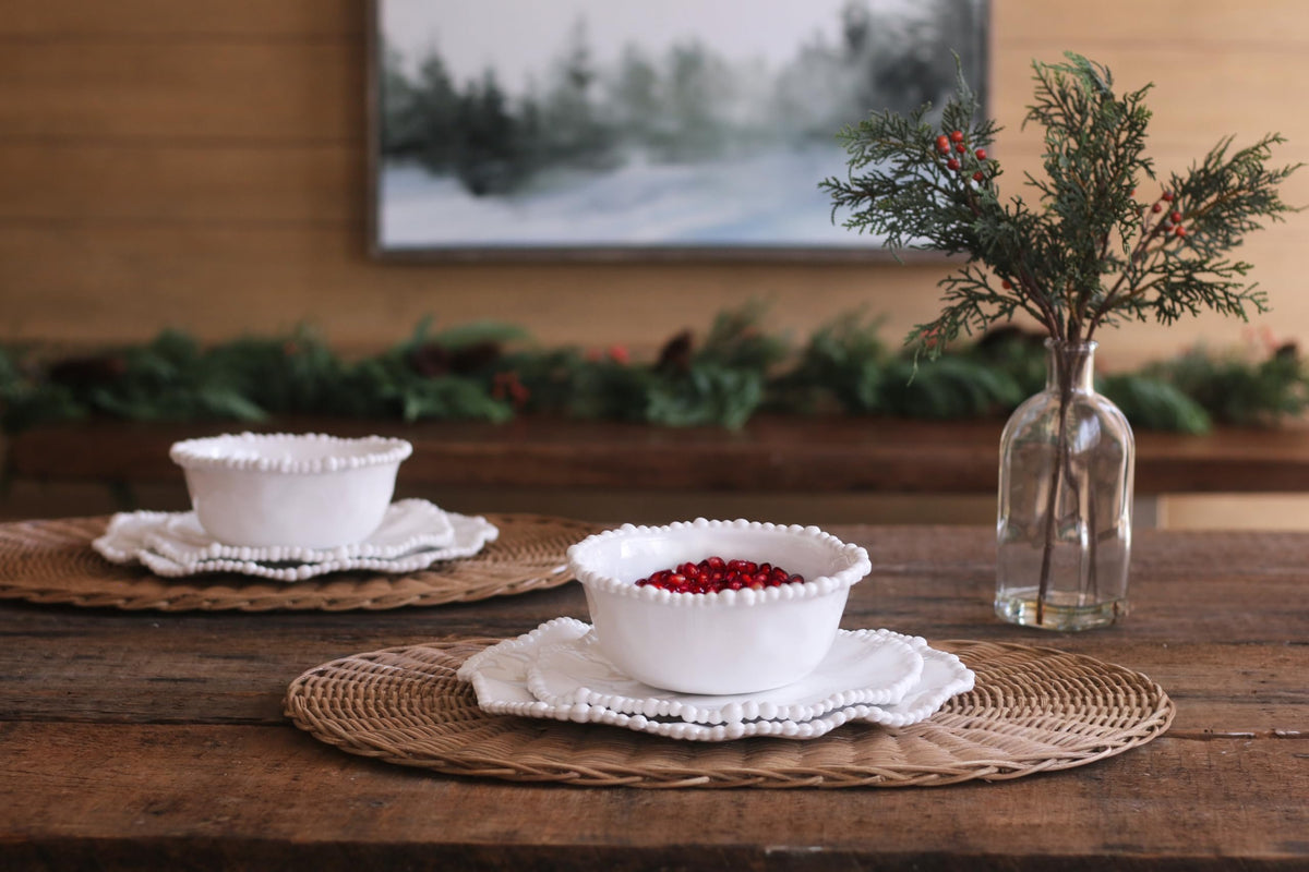 VIDA Alegria Cereal Bowl in White Melamine | Sets of 4