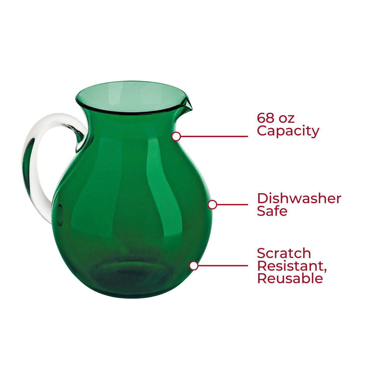 Dolcevita Balloon Pitcher with Spout (Unbreakable & BPA-Free) | Assorted Colors Available