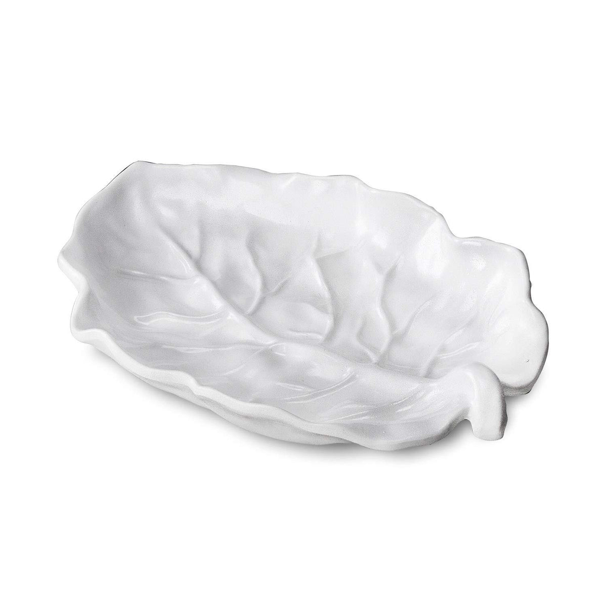 VIDA Lettuce Medium Leaf Platter in White Melamine