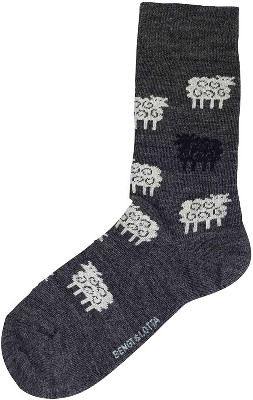 Bengt & Lotta Merino Wool Grey Socks | "Sheep" (Small & Large)