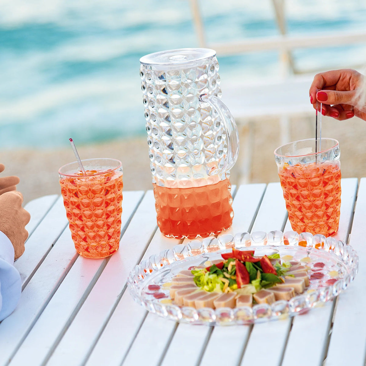 Tiffany Carafe Pitcher with Lid | Clear