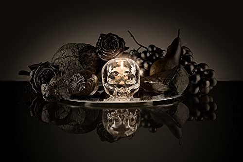 Kosta Boda Still Life Silver Votive — Skull Design by Ludvig Löfgren