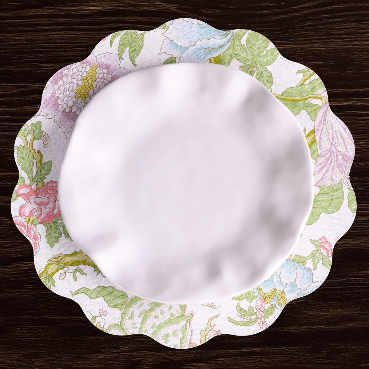 VIDA Blooms & Branches Round Reversible Placemats | Set of 4