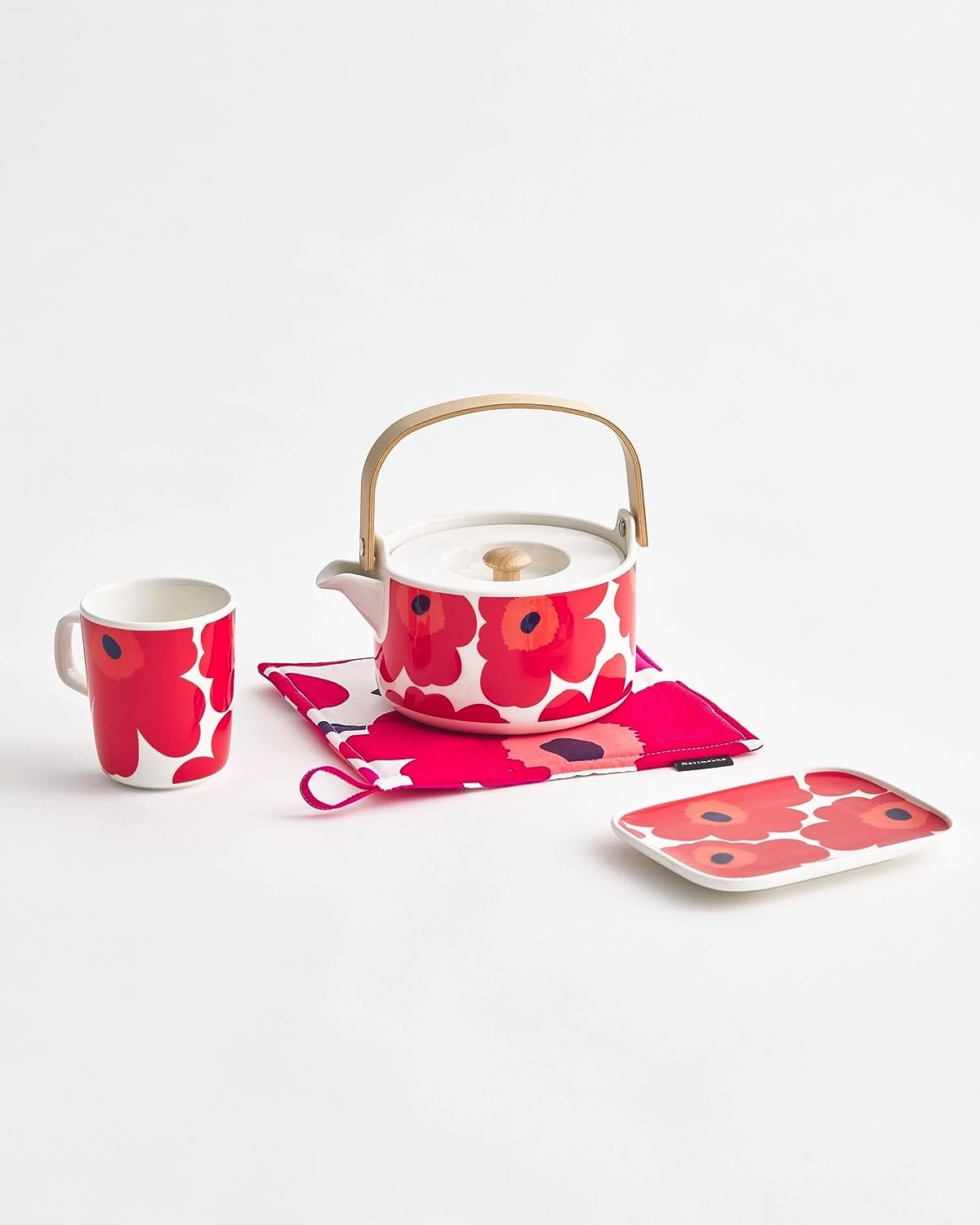 Oiva Unikko Rectangular Small Plate | Red Poppy Design
