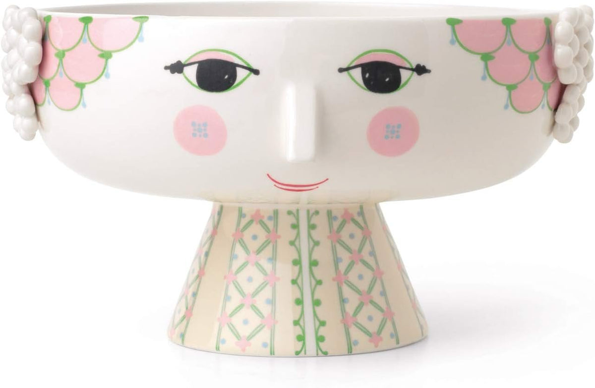 Bjørn Wiinblad Eva Bowl on Porcelain Stand in Soft Pink