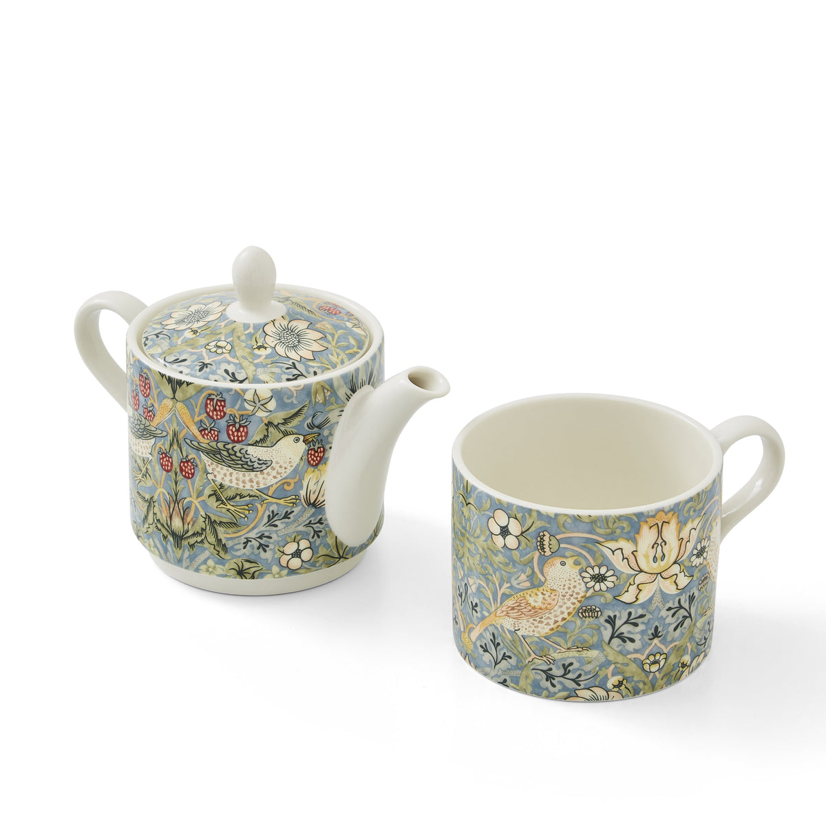 Morris & Co. Porcelain Tea Set for One | Strawberry Thief