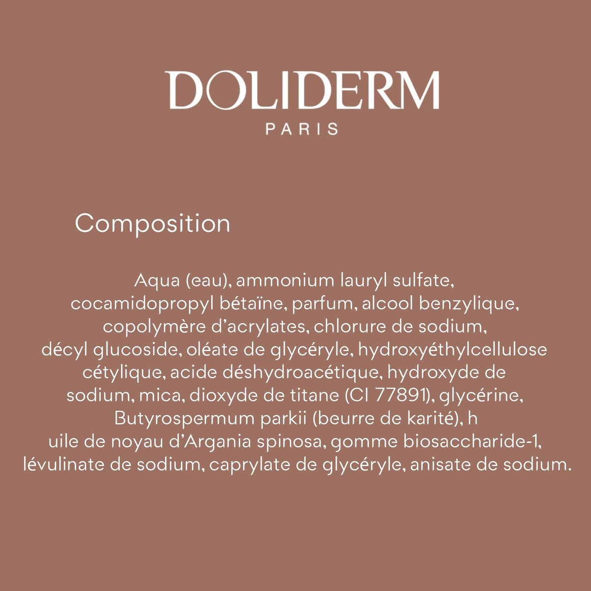 Doliderm Elixir D'Argan 10 | Hair & Body Creamy Shower Gel with Organic Shea Butter & Argan Oil