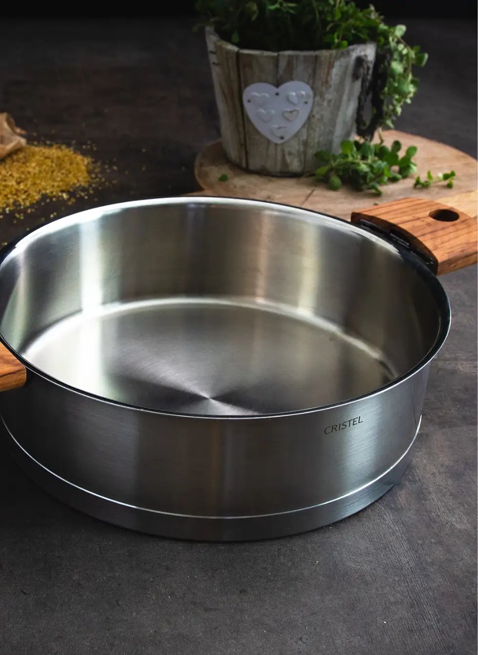 Cristel Strate Stainless Steel Sauté Pan — XL 5.5 Qt