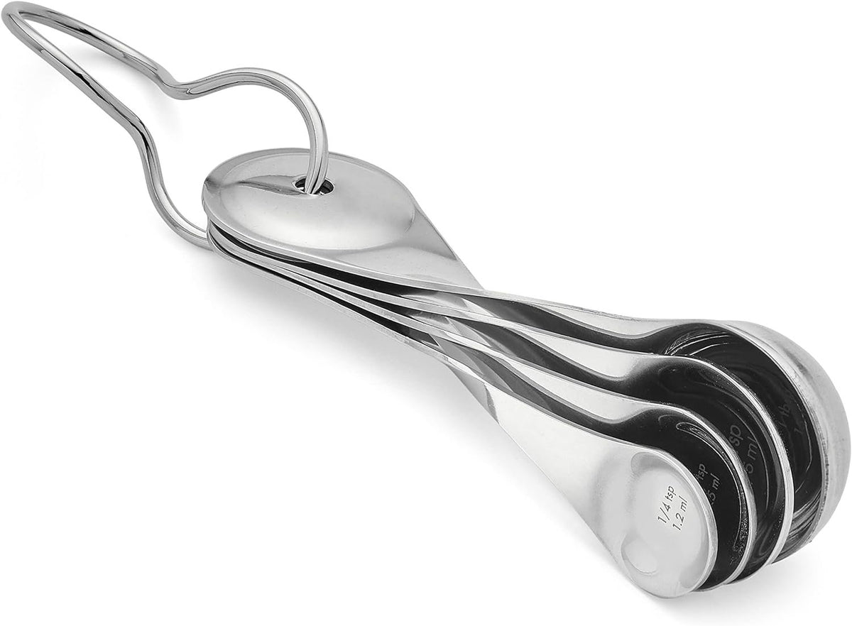 Nambe Twist 4 Piece Measuring Spoons Set in Stainless Steel