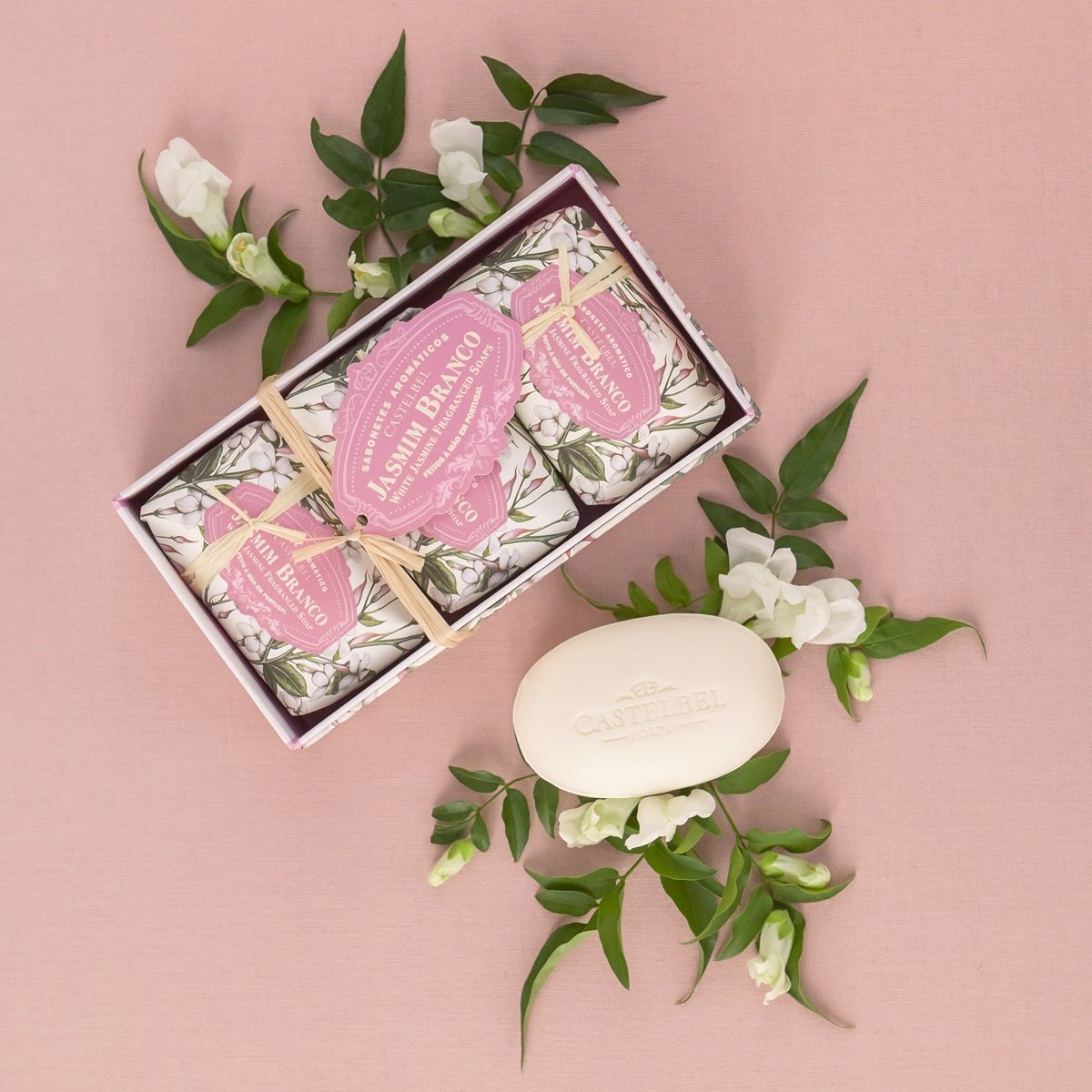 Castelbel Bar Soap Gift Set of 3 | White Jasmine Flower Scent