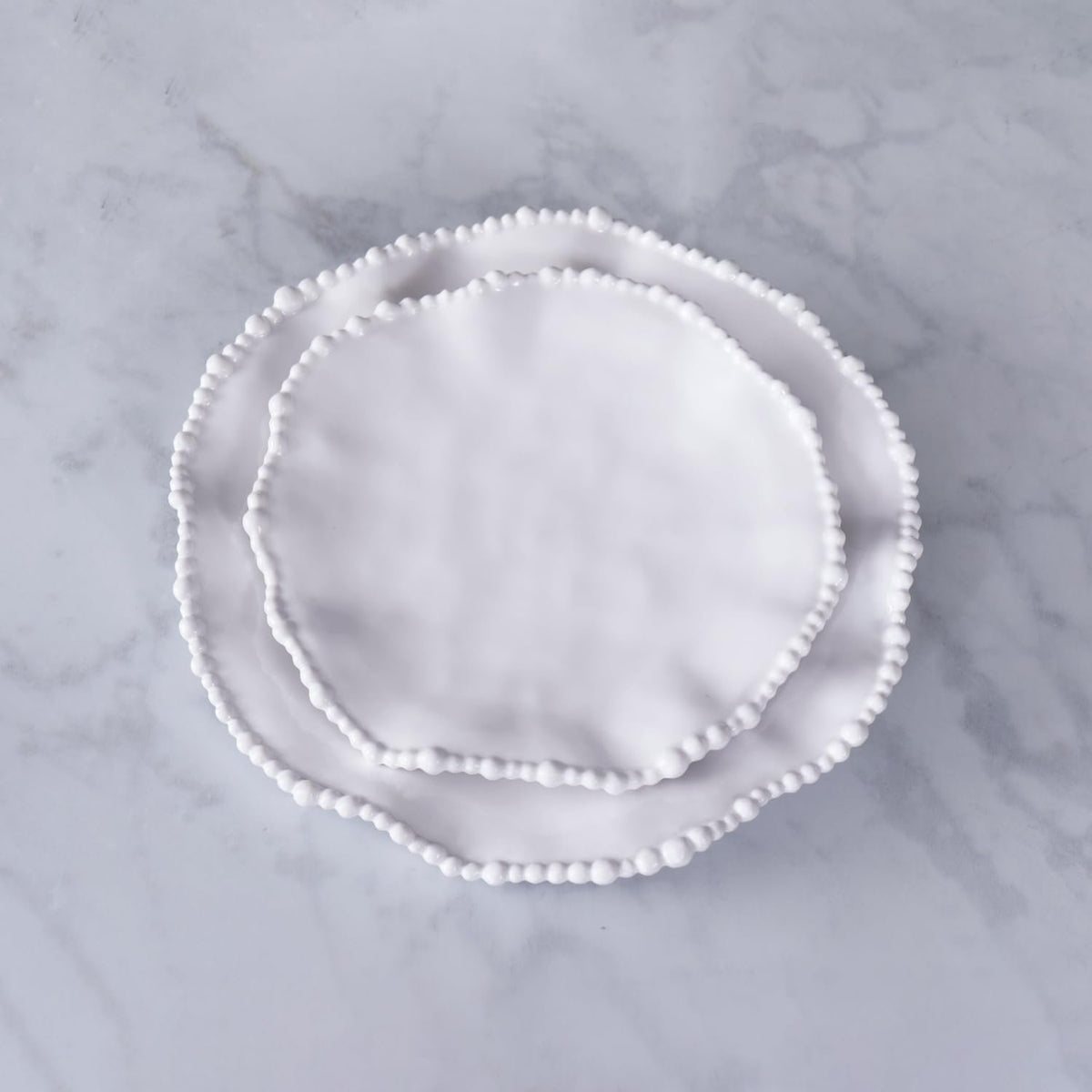 VIDA Alegria Salad Plate in White Melamine | Set of 4