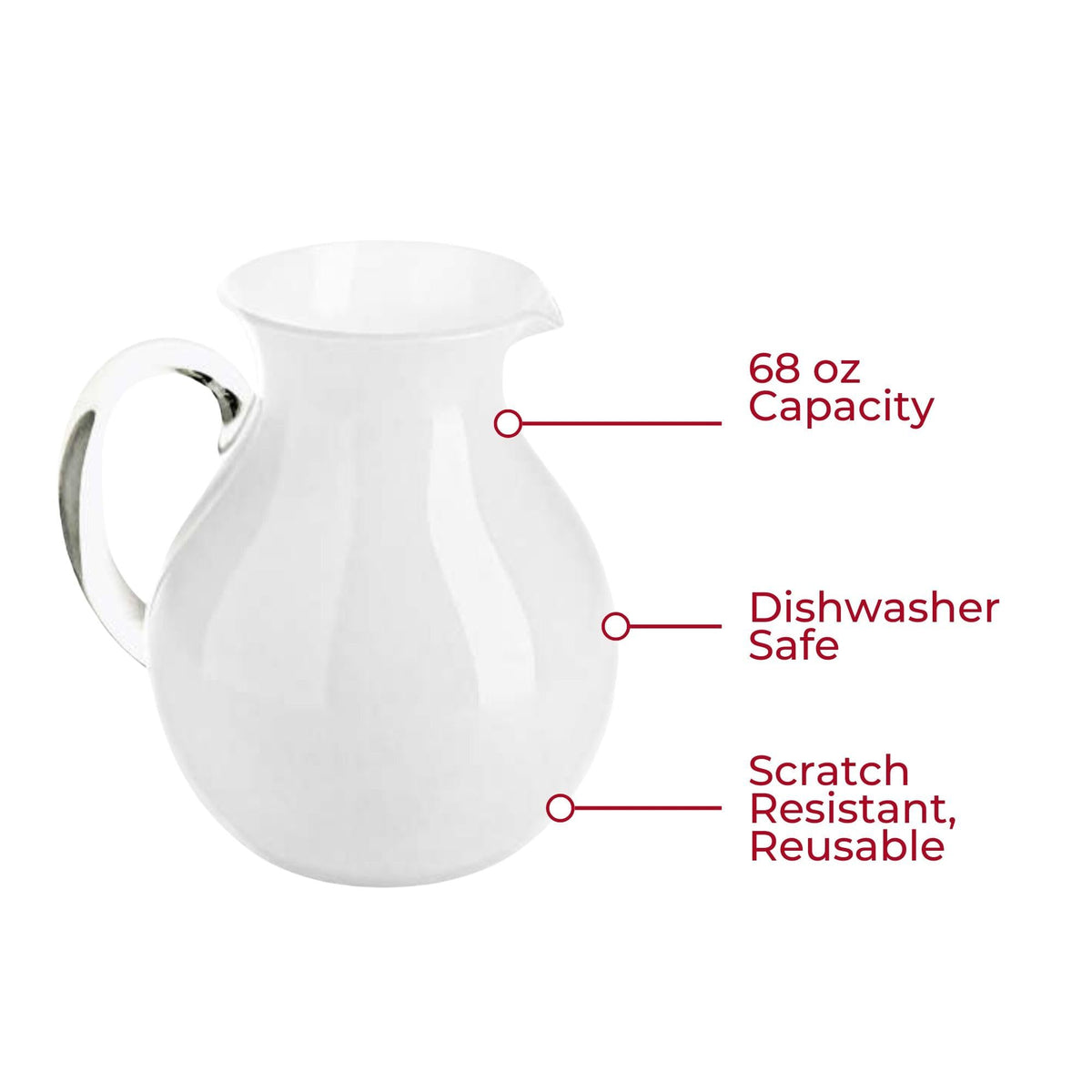 Dolcevita Balloon Pitcher with Spout (Unbreakable & BPA-Free) | Assorted Colors Available