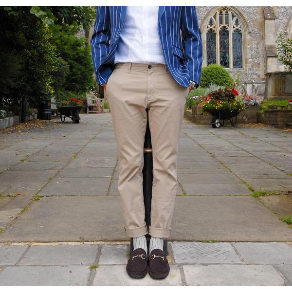 Peper Harow Pin Stripe Luxury Men's Socks | Ash