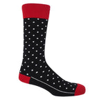 Peper Harow Pin Polka Luxury Men's Socks | Black