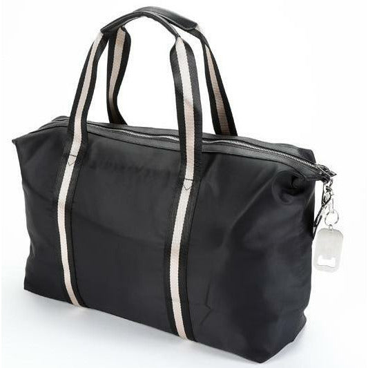 Alpha Black Nylon Duffle Bag with Straps - Home Decors Gifts online | Fragrance, Drinkware, Kitchenware & more - Fina Tavola