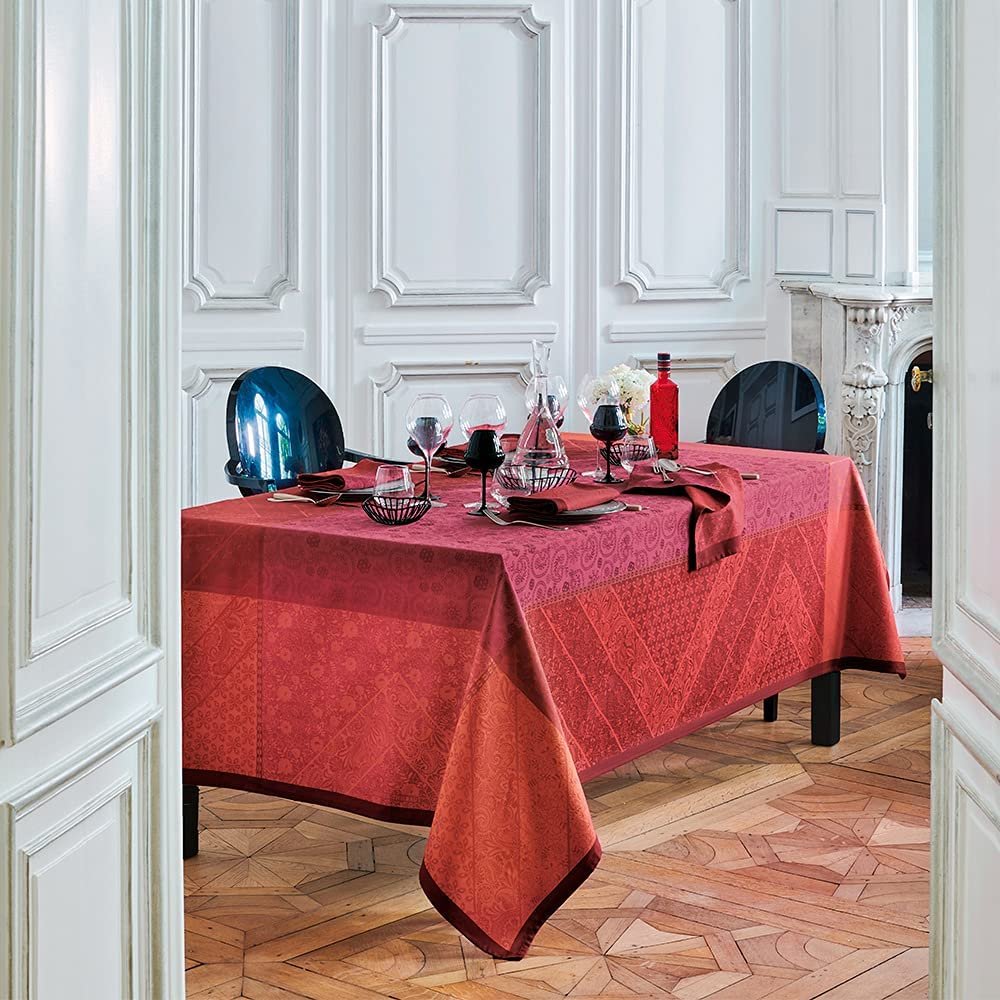 Garnier Thiebaut Cassidy Berry Cotton Tablecloth | 45" Square