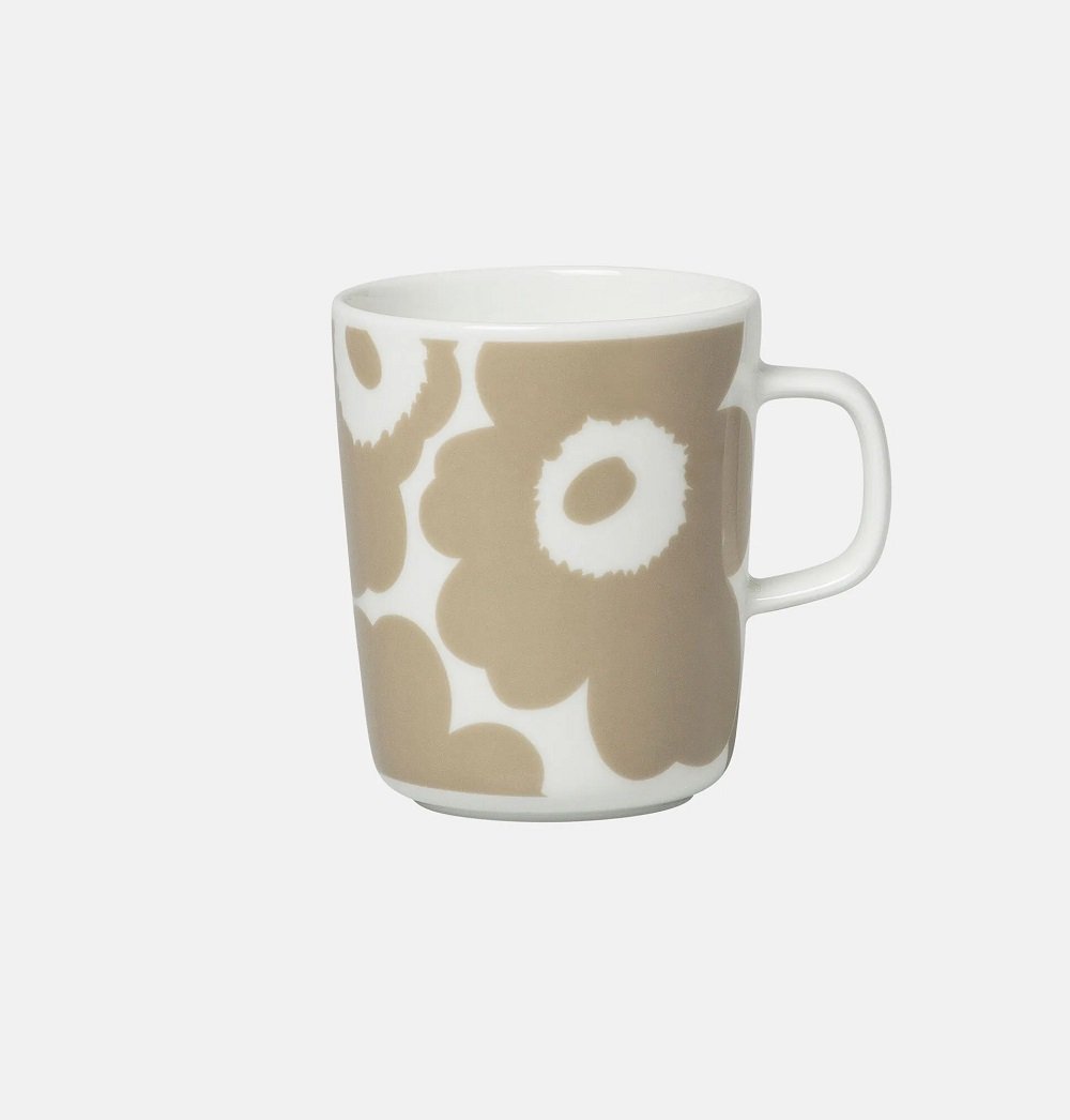 Oiva Unikko Mug | White & Beige | 8.5oz