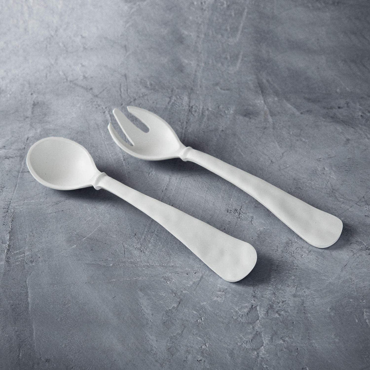 VIDA Nube Large Salad Servers in White Melamine