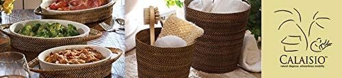 Large Oval Woven Basket with Corelle White Serving Platter