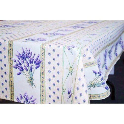 Lavender Creme Coated Cotton Tablecloth 60” x 84” - Home Decors Gifts online | Fragrance, Drinkware, Kitchenware & more - Fina Tavola
