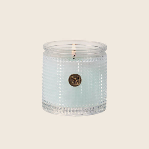 Scented Candle in Textured Glass | Cotton Ginseng | Set of 2