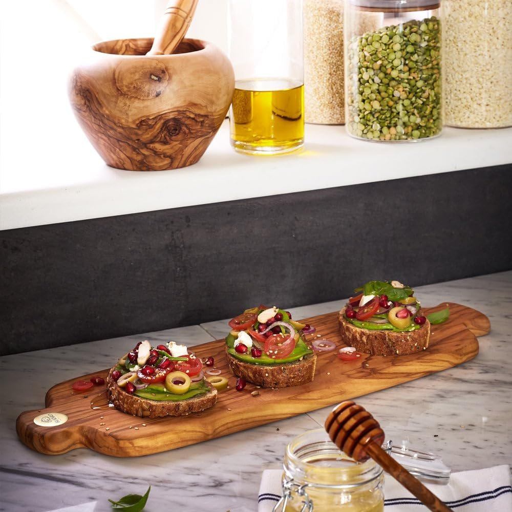 Berard Rancine Olivewood Handle Serving & Cutting Board | 16.5" x 5.5"