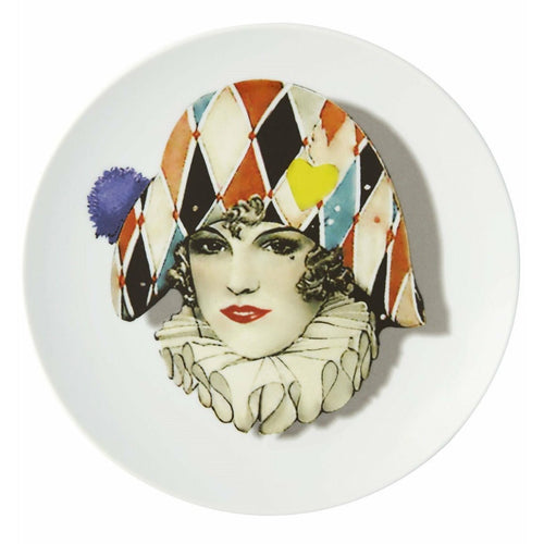 Christian Lacroix Love Who You Want Dessert Plate - Miss Harlequin - Home Decors Gifts online | Fragrance, Drinkware, Kitchenware & more - Fina Tavola