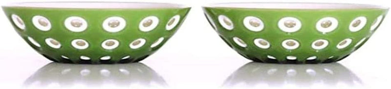 Le Murrine Small Serving Bowl | Sand & Moss Green | Set of 2