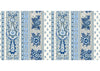 Bastide White & Blue Rectangular Provencal Tablecloth  | 59" x 78" | Easy Care Coated Cotton