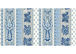 Bastide White & Blue Rectangular Provencal Tablecloth  | 59" x 78" | Easy Care Coated Cotton