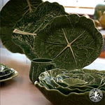 Bordallo Pinheiro 6 Ounce Green Cabbage Bowl, Set of 4