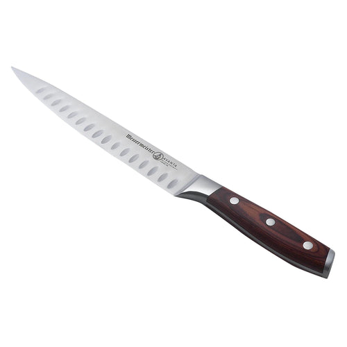 Messermeister Kullenschliff Carving Knife and Fork Set | Avanta Pakkawood