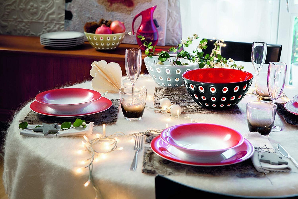 Le Murrine Medium Serving Bowl | Red & Black | 7.9"