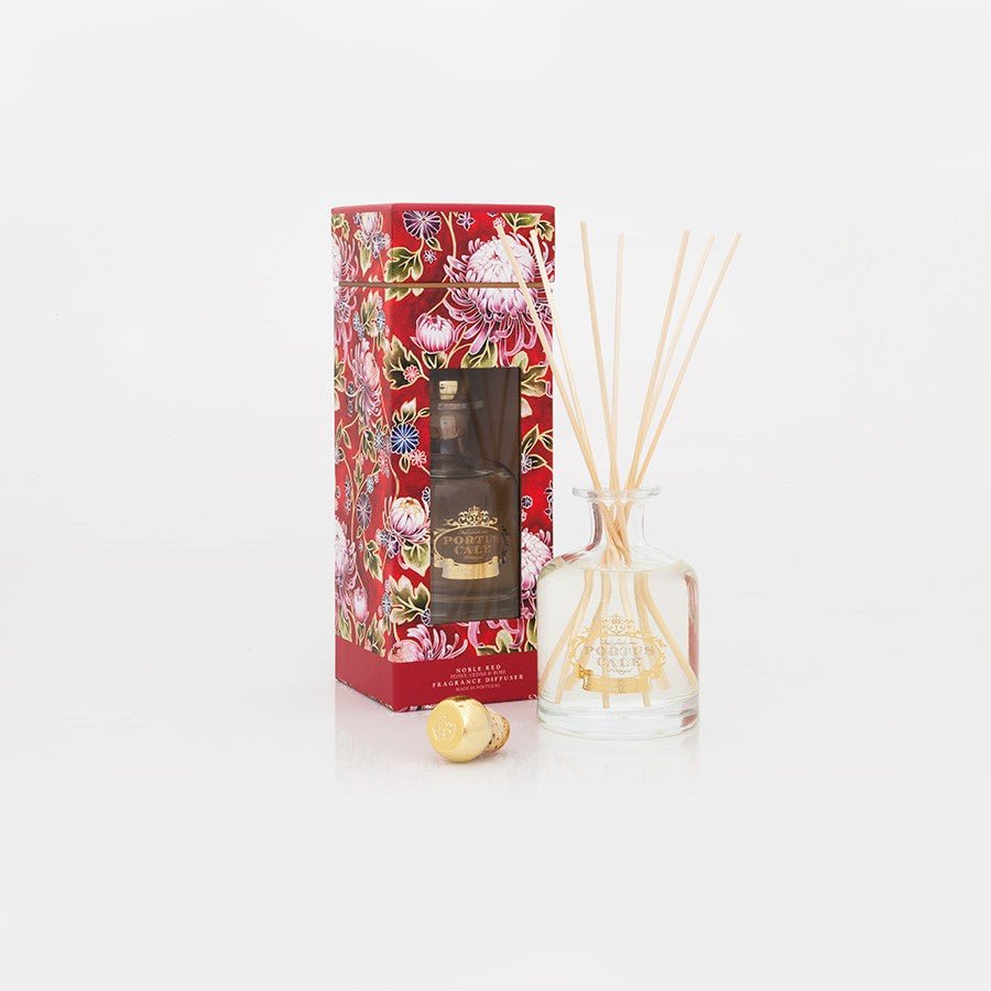 Portus Cale Noble Red Fragrance Reed Diffuser Clear Glass Bottle 250 ml - Home Decors Gifts online | Fragrance, Drinkware, Kitchenware & more - Fina Tavola