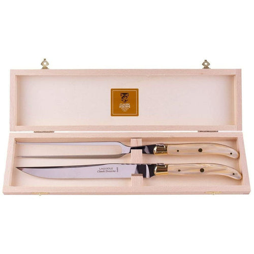 Laguiole Carving Set Natural Brass Bolster - Home Decors Gifts online | Fragrance, Drinkware, Kitchenware & more - Fina Tavola