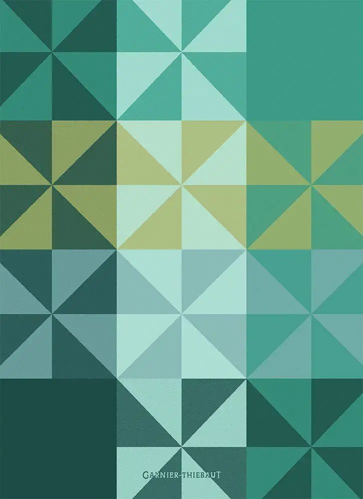Garnier Thiebaut Mille Quartz Emeraude (Emerald) Tablecloth | 61" x 89"