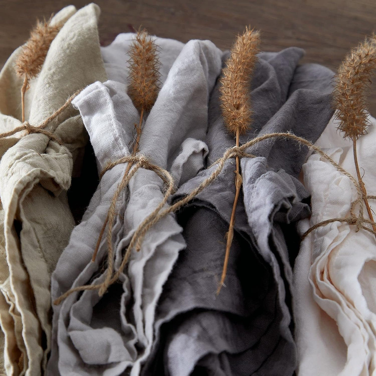 Costa Nova Linen Napkins Maria Collection | Set of 4 | White