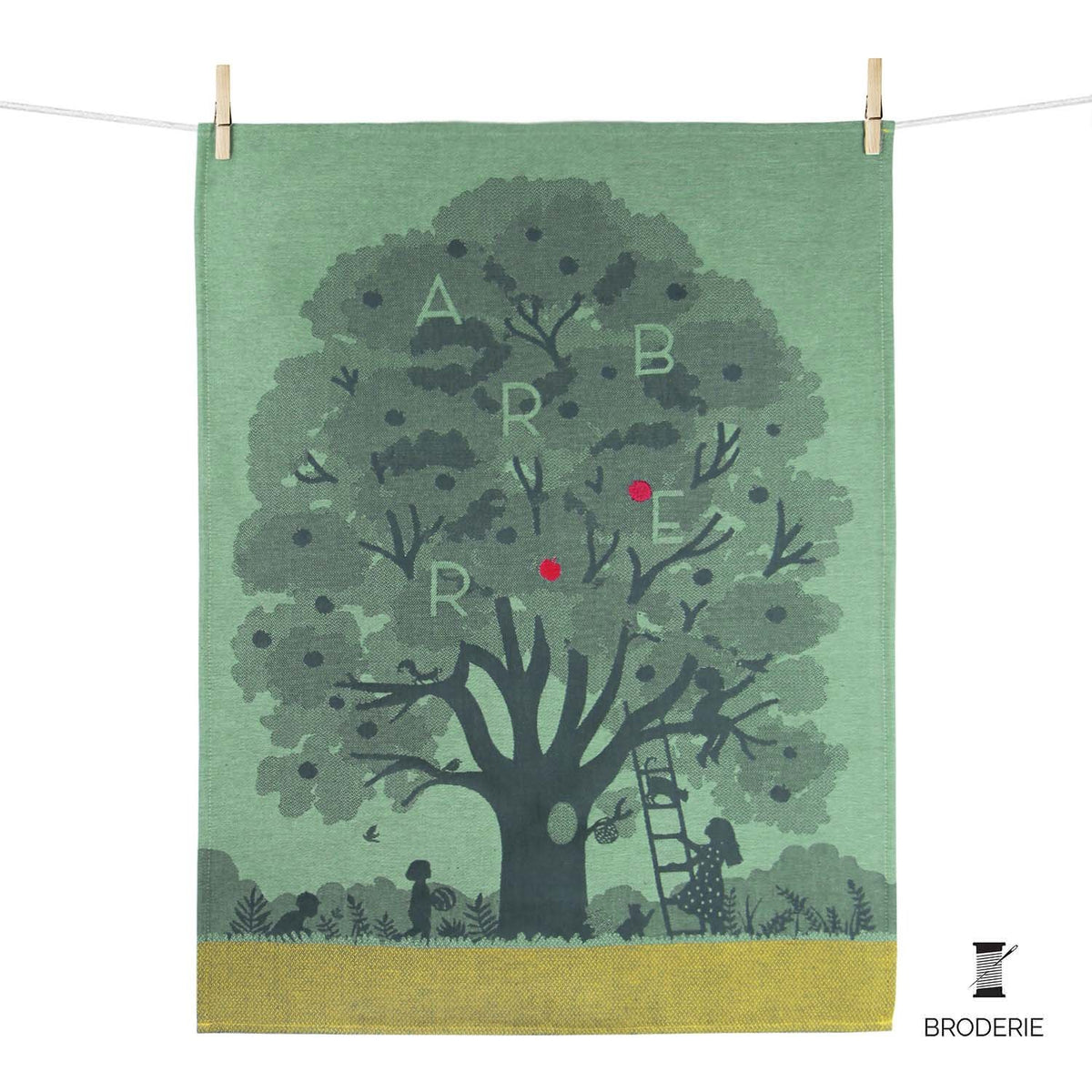 Moutet French Jacquard Kitchen Tea Towel | ARBRE (TREE)
