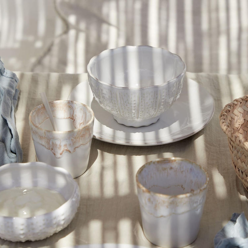 Stoneware Lungo Espresso Cups in a Wooden Box Grespresso Collection | White | Set of 8