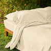 Garnier Thiebaut Bombacio Sunrise Standard Queen Pillow Shams | Ivory Sateen | Set of 2