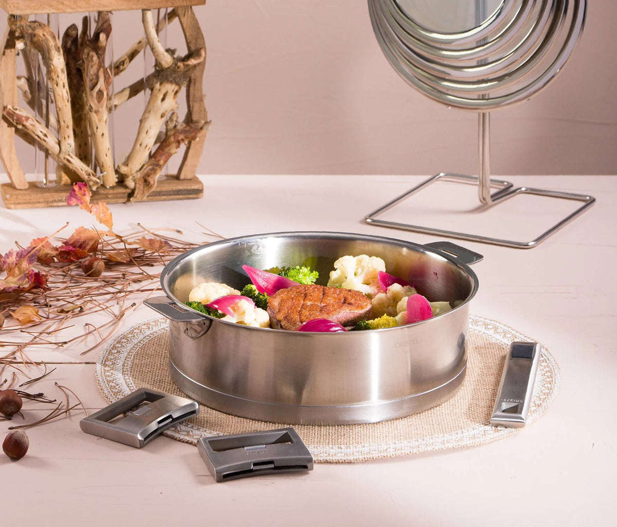 Cristel Strate Stainless Steel Sauté Pan — XL 5.5 Qt