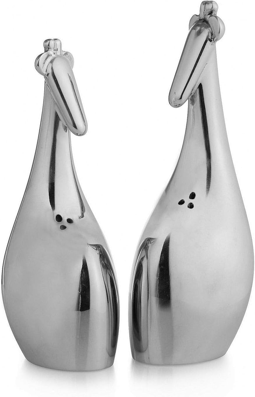 Nambe Savanna Giraffe Salt & Pepper Shakers